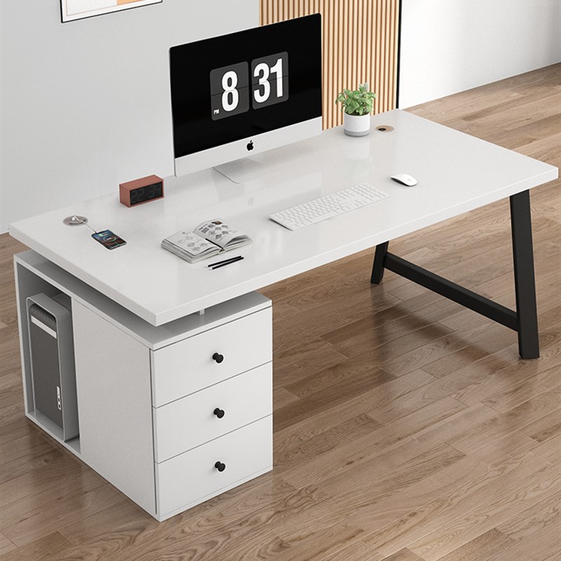 台式电脑桌家用办公桌椅组合简约现代带抽屉主管单人书房学习桌子