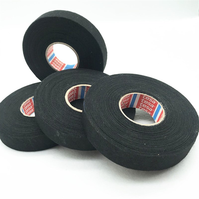 胶布汽车发动机舱车用胶带耐高温绝缘阻燃绒布电工胶带布米