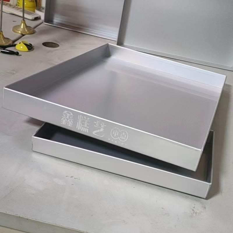 干果炒货柜糕点展示盘面包展柜糕点柜烤盘蛋糕纯铝铝盘长方形托盘