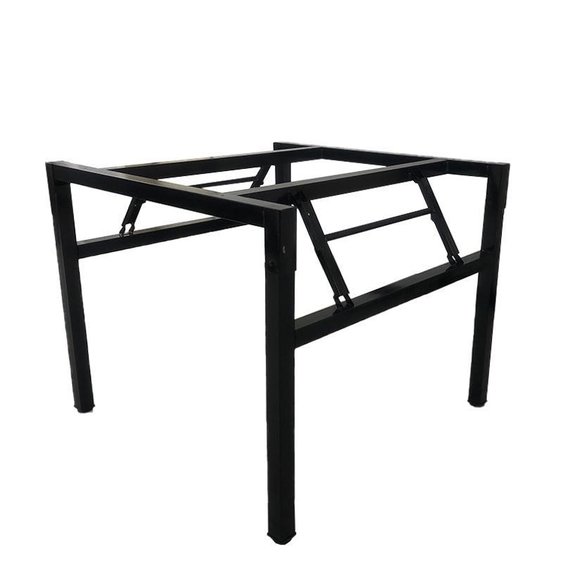 简易金属折叠桌架子可折叠桌腿支架圆桌加厚家用台脚餐桌铁艺桌脚