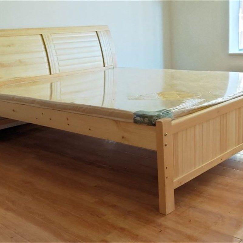 松木床昆明实木床卧室床单人双人全套家具原木实木床经济型简约