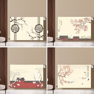 饰罩布艺定制防尘罩暖气罩片套 暖气遮挡装 中式 风暖气片罩家用新式