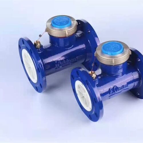 法兰水表 国标铜罩水平螺翼式冷水表 法兰数字冷水表50/100/200