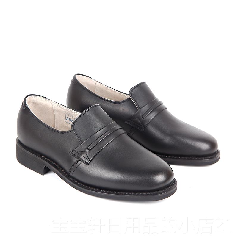 正品516厂83式低腰商务7休闲皮鞋真皮圆头套脚船鞋父亲皮鞋趟底男