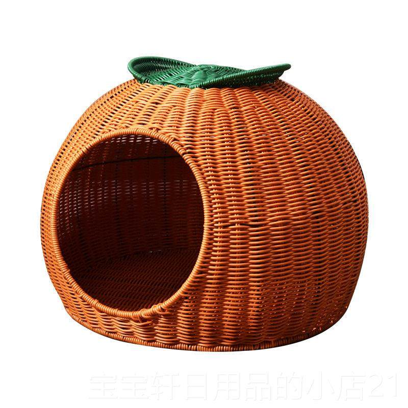 高档猫咪窝橙子四通用猫窝藤编可水洗季屋透气耐猫别脏网红猫屋猫,宠物/宠物食品及用品,猫窝/屋/帐篷/沙发,淘宝优惠券,粉丝福利购,淘宝优惠卷