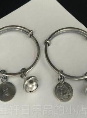 高档时风尚复古做旧工铃铛民族推拉999足银手原创私款人订制纯银