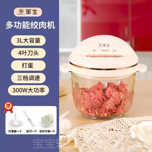 高档华生绞肉机家料用搅拌大容量电动绞馅多能功全自动婴儿辅机食