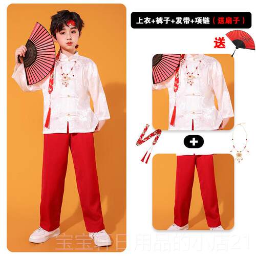 高档六一儿大合唱演出服啦啦童队动会表运演服国潮马面裙诗歌诵汉