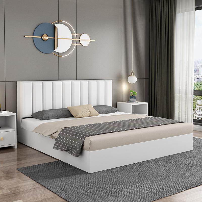 实木床双人床1.5米简约租现代用大床房民宿1出.2经PCD济型单家人