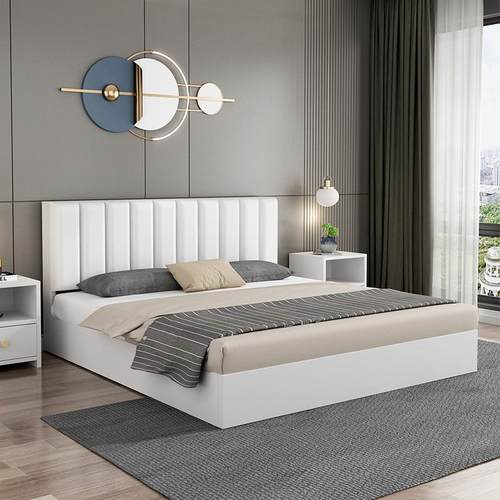 实木床双人床1.5米简约租现代用大床房民宿1出.2经PCD济型单家人