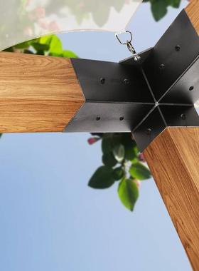 家凉亭套栏件木架件带角底支架无品牌/木梁连套接器凉棚栅厂支架