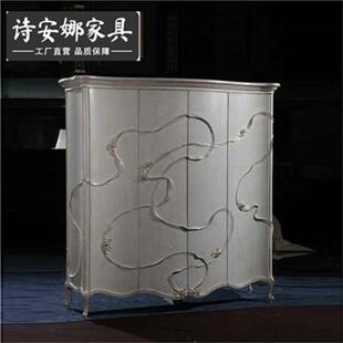 524实欧式古典家具纯手工木手工雕大花卧房奢四门衣柜华衣柜