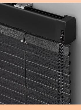 ?窗成品百叶窗间帘免打孔黑色L型F$ph($%pPVC型百叶室卫生卧室厨