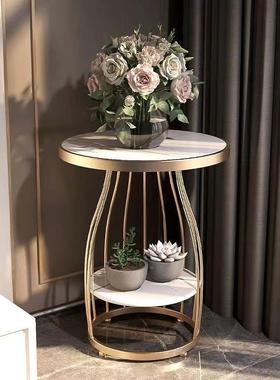 轻奢大石几客厅沙边桌阳台小圆边KXB桌床边发柜创意桌子小理茶几