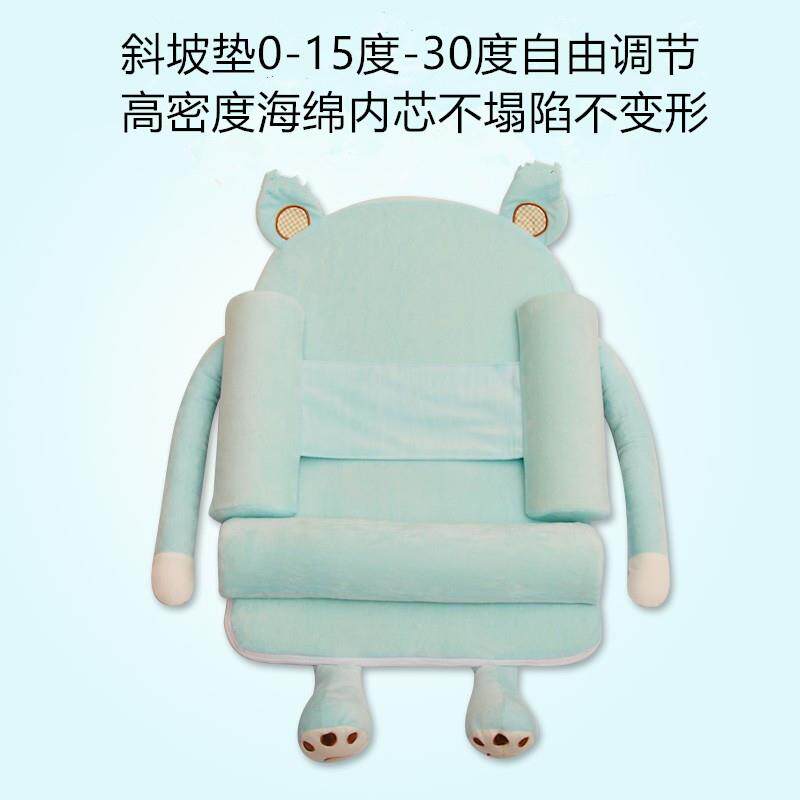 婴儿防吐奶斜椰垫新生儿坡宝XKH宝防溢奶枕头喂奶床折中床棕床垫