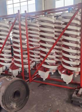 石英砂分离铁φ900螺旋槽玻璃钢螺旋溜槽钛海溜滨砂5LL-900选矿流