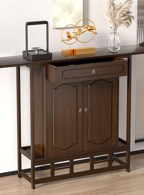 中式玄端关桌子台超窄条案客厅供桌条几厅现门代景家用靠SFN墙神