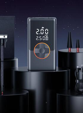 车充气泵迷你启动电源无载数线气双屏显汽车打泵篮FYY球泵警示灯