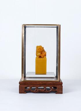房现代新中式璃罩MC-TY-72黄色印章展示摆件书样版展厅房书桌茶室