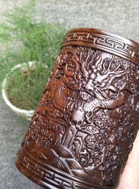 厂家直销桌木质面摆笔筒时创意尚OUM件办公文具收纳盒