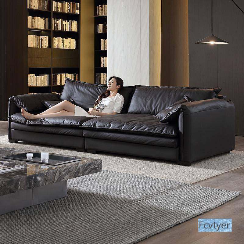 意式大象耳沙发简羽大坐深客厅极约现代朵轻奢直排科绒技布艺KLK