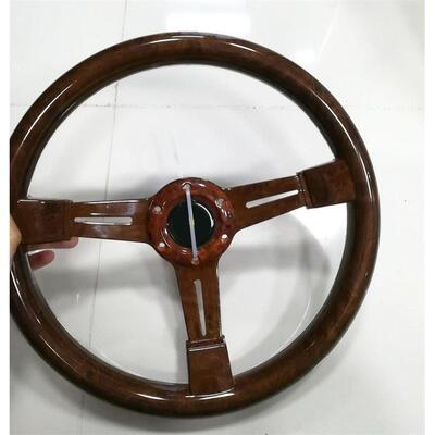 汽车改装桃木方塔向盘实心复4古赛车捷达桑普桑桑EYS旅纳1寸方向