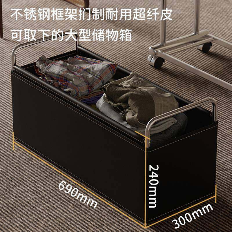 CEA不木锈钢架可移动收纳多功能落现地衣帽架樱桃卧室挂衣简约代