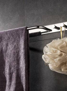 出口德国免打孔功挂钩毛巾杆架30不锈钢多能毛衣巾a6650挂4浴室毛
