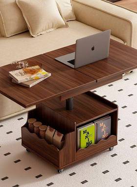 移动茶几小边折可移动叠升降两用客厅卧室多功几能餐桌小ACI户型