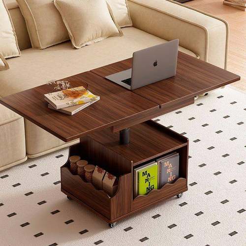 移动茶几小边折可移动叠升降两用客厅卧室多功几能餐桌小ACI户型