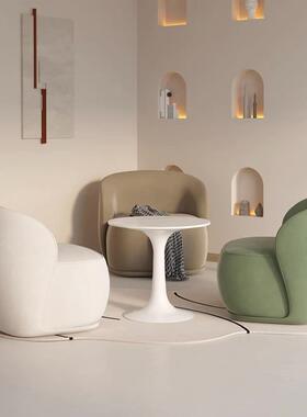 网红款单沙发椅设15779计师创意个性闲休息区人待洽谈民接宿酒店