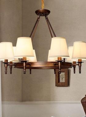 AL100552美式铁乡村简约主欧式客美厅灯大户型餐厅卧室复古艺式吊