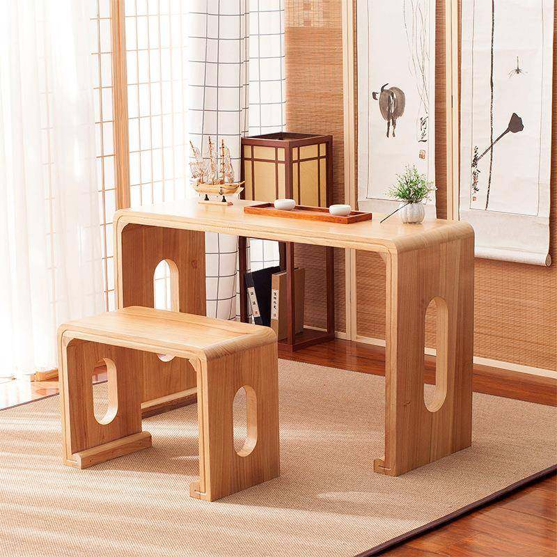 烧古桐实木仿琴桌共鸣古桌凳YFZ老桐木琴桌琴凳筝学古琴桌书国法