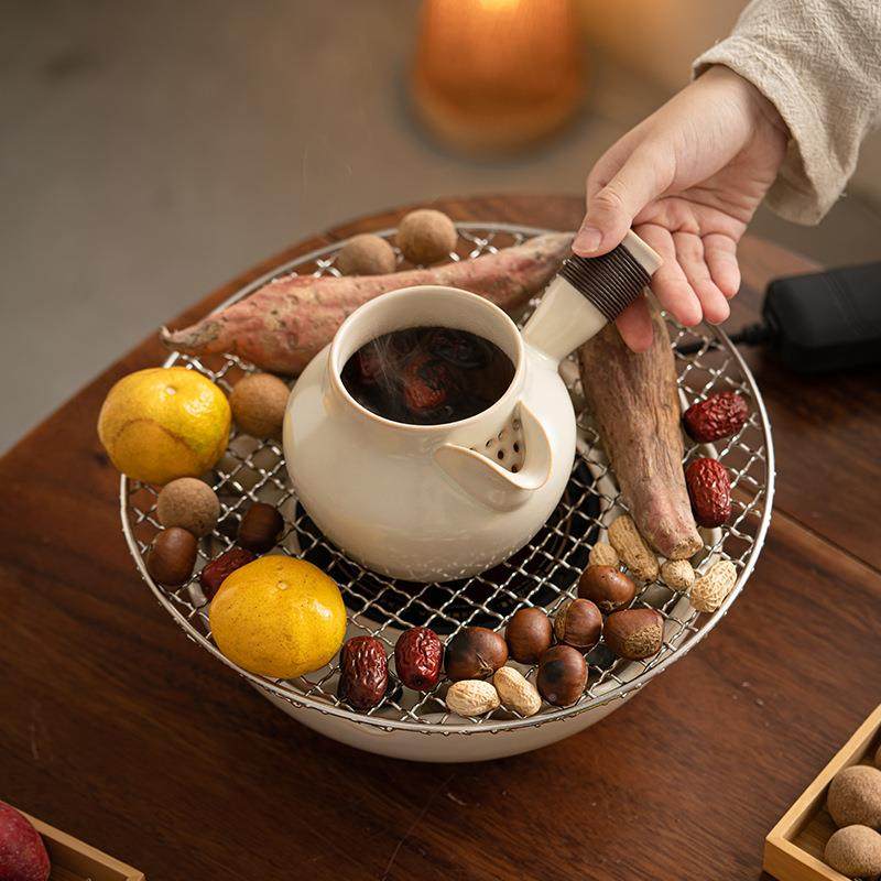 围煮高档室电陶炉烤炉陶瓷煮茶炉茶EPY器烧内水壶提梁壶茶具套装