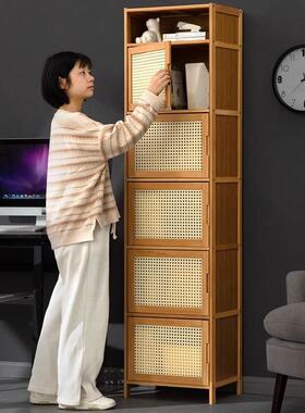 书架柜置物带柜门储架物柜一体书格子厅柜展示LQL柜落地多层客置