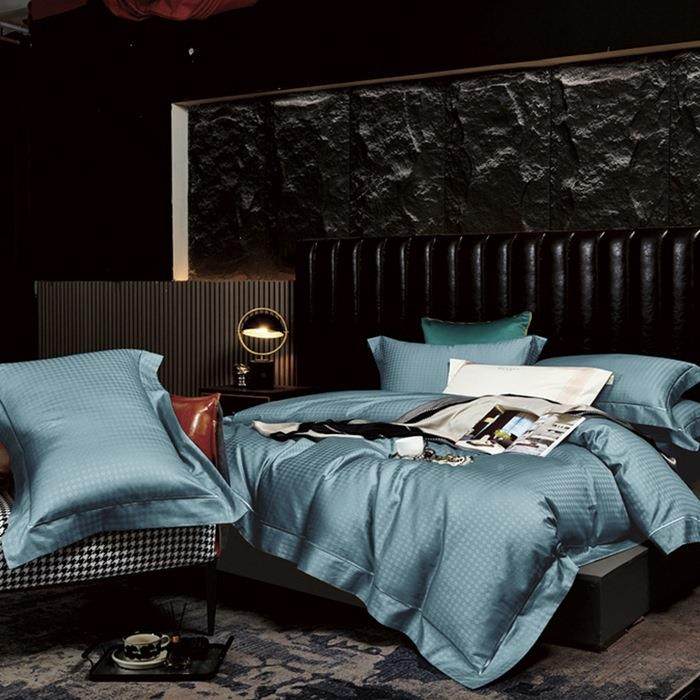 VDG22系5新款1000支长绒棉刺绣提花四件套-槿玉列