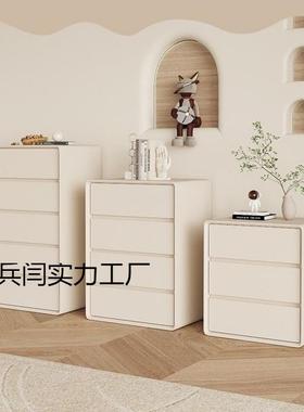 白色柜奶油风五卧斗柜室简约现代收纳柜EGL三斗柜客储厅实木物抽