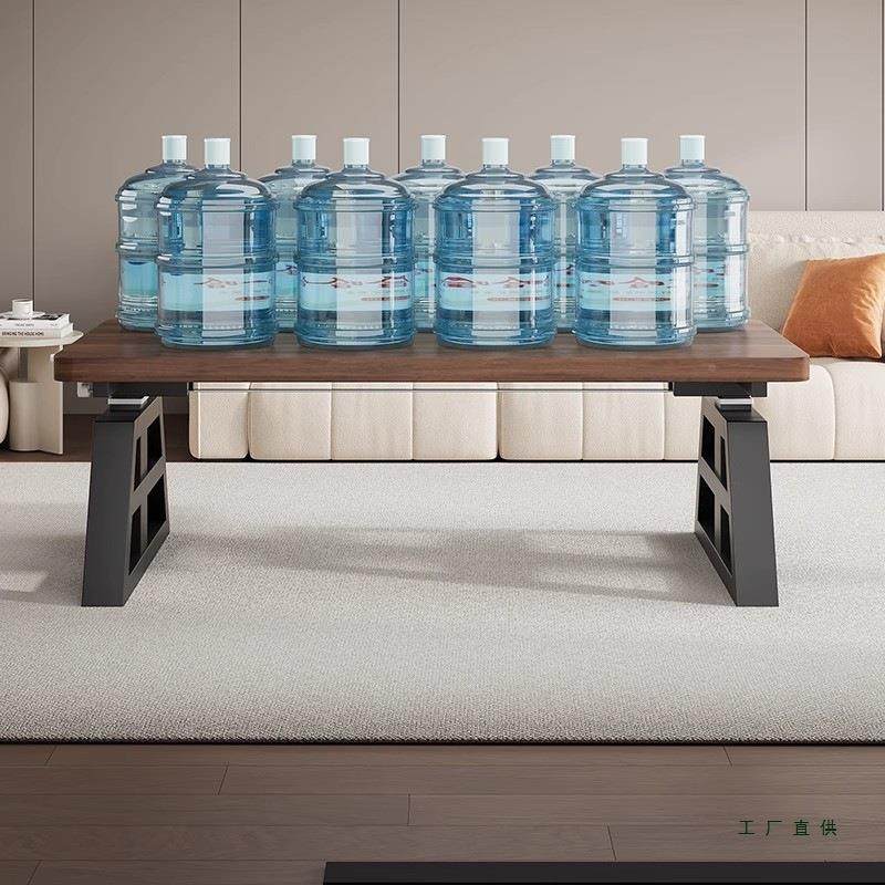 手动升降桌腿架家用客厅餐桌茶台可板支FAU架电支脑桌手岩摇升降