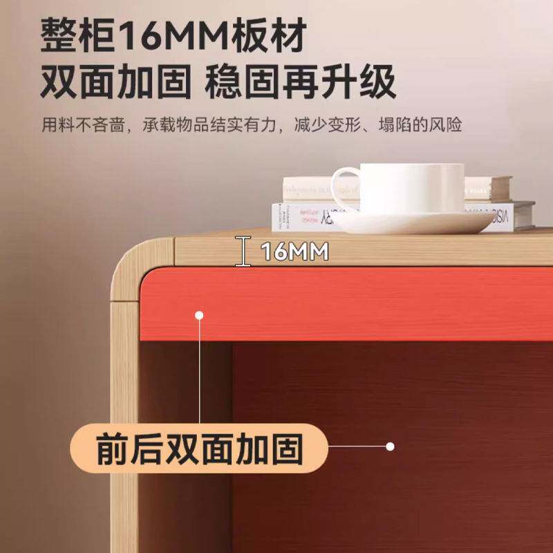 电脑桌卧室家用实木台式办公学习书桌一体奶油风带抽屉可伸缩桌子