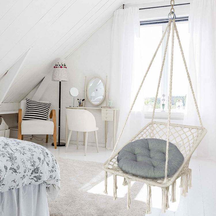 流苏吊床家用吊椅吊篮秋千露台摇摇椅室内欧式公主摇篮椅悬挂式