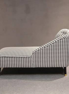 卧贵妃椅躺美人榻室31154小户型客厅发单人简约现代轻奢沙千鸟格