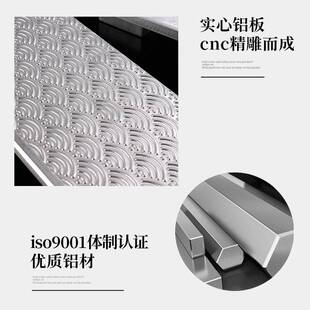 铝制精雕滑盖固定拉手内嵌式指纹锁玻璃门双开门大门把手推拉门