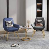 岩板阳台桌椅三件套休闲区圆布CHD单置网红轻奢人沙茶发椅小桌子