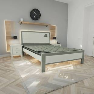 现代色简物约双人床榫卯白木床1.8家1500mm 2用储5床1.1.2米