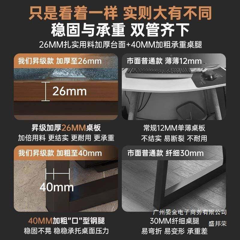 179厂家直人销双电桌台脑竞式电桌l型书桌书架一体桌并排家用办公