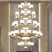 欧式 楼中空楼大梯大灯气复古灯具 别墅客厅中吊LND183灯楼楼复式