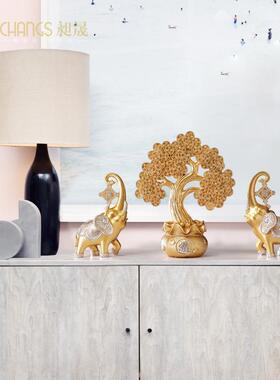 招树发财树摆件中厅柜式酒客开业家居装饰品玄关财元CS-438宝大象