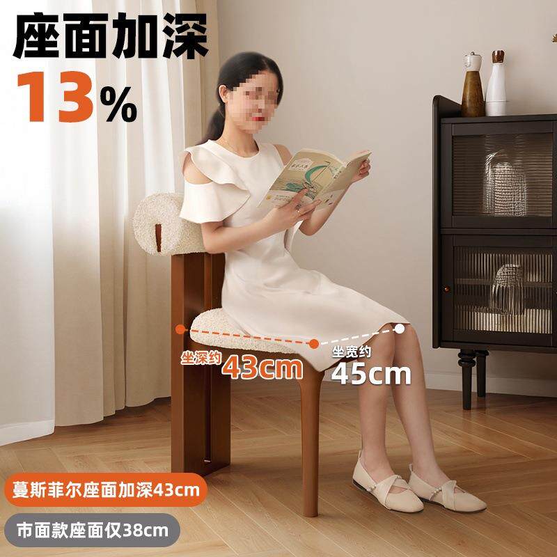 实木餐椅妆家用餐桌椅子简约现代古岛师台靠背椅设计化凳中河NB73