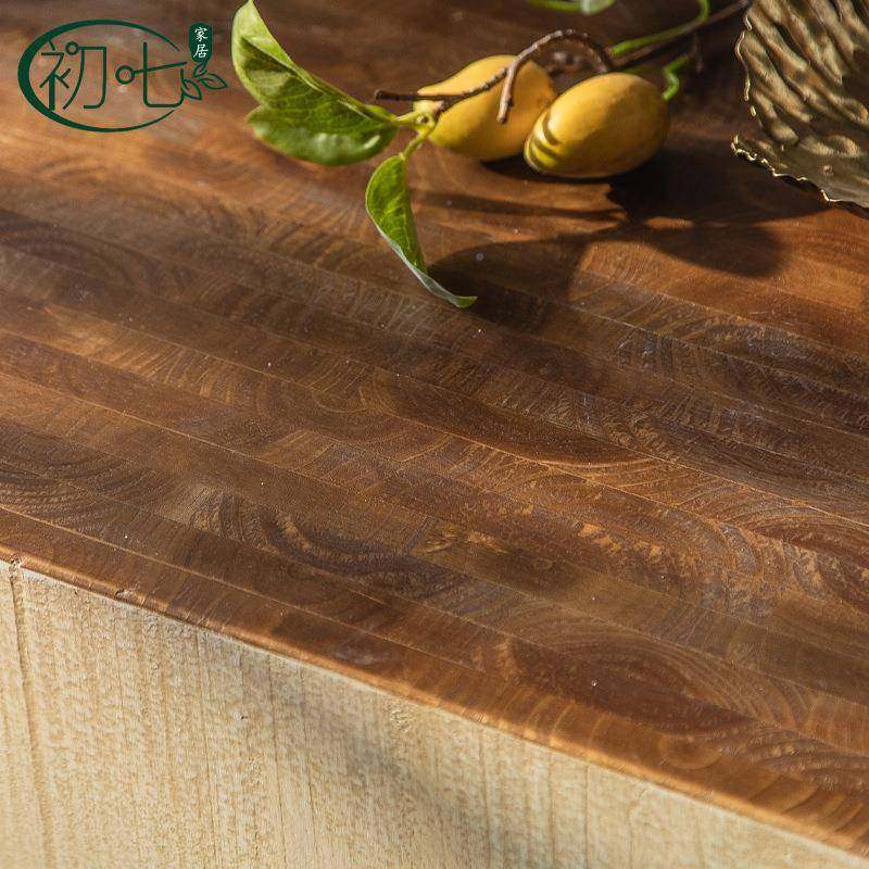 A2175式乡村家居茶几民宿古美方桌几角客厅沙发边几影棚拍摄复道