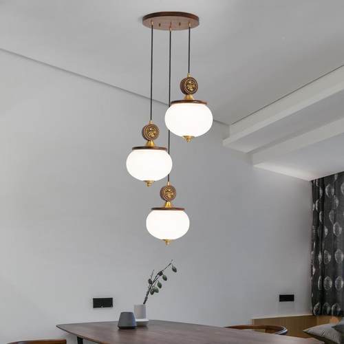 新式8089全铜吊楼梯长灯别中墅复式楼灯中国风约简大气挑高旋转灯